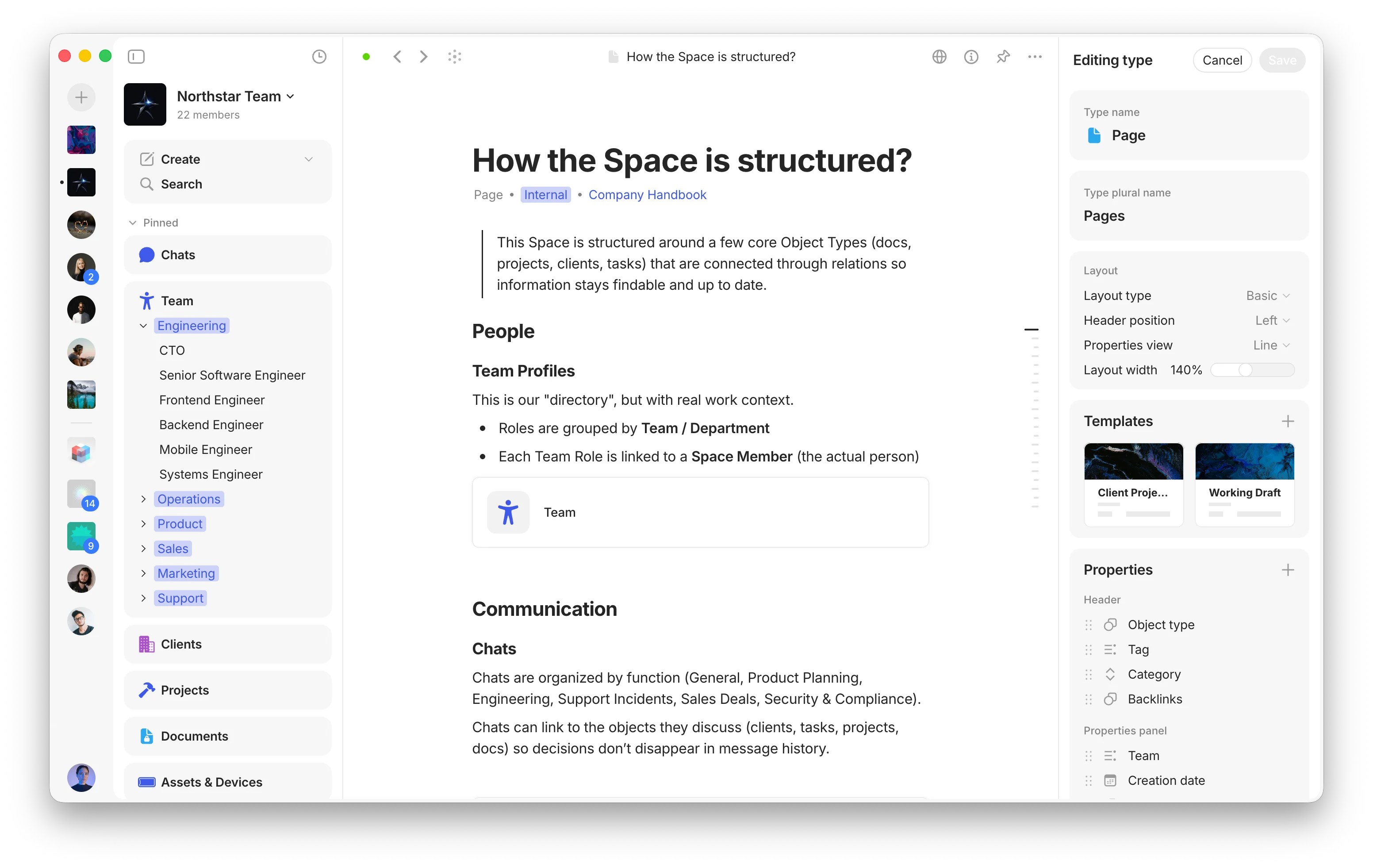 Page structure